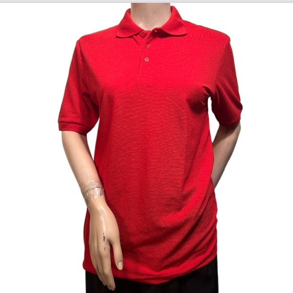 Red Polo Shirt Uniform Approved School Unisex Size 14 (Big Girls) (Big Boy) - Picture 3 of 14